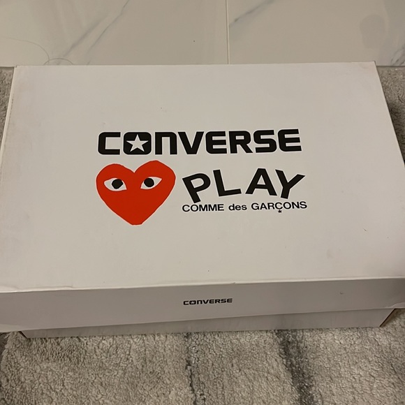 Comme des garcons PLAY x Converse Hightops NWT - Picture 3 of 6